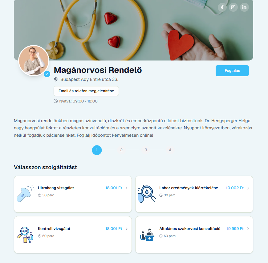 Personalized booking page in minutes